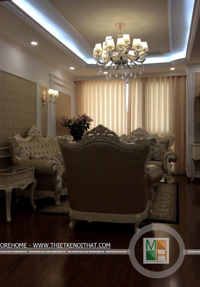  Thi công nội thất chung cư tân cổ điển cao cấp Royal City - Anh Nghĩa