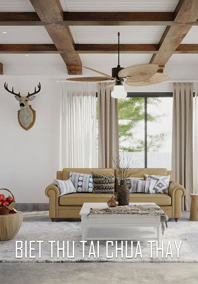  Thiết kế nội thất biệt thự đẹp tại Chùa Thầy phong cách Địa Trung Hải