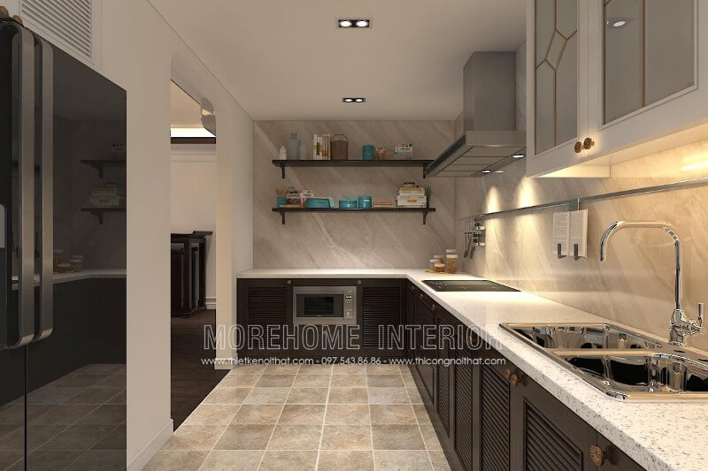 Thiết kế tủ bếp kiểu dáng tủ bếp hiện đại, ấn tượng cuốn hút mọi ánh nhìn từ lần gặp đầu tiên Tủ bếp hiện đại, tủ bếp chữ u, tủ bếp chữ i, tủ bếp chữ l